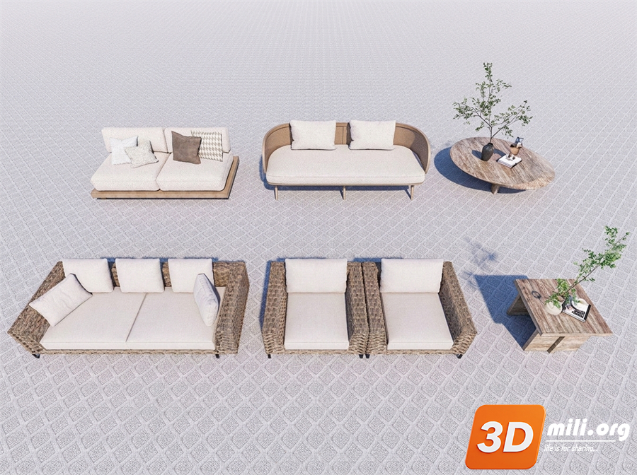 Outdoor Sofa Skp Files